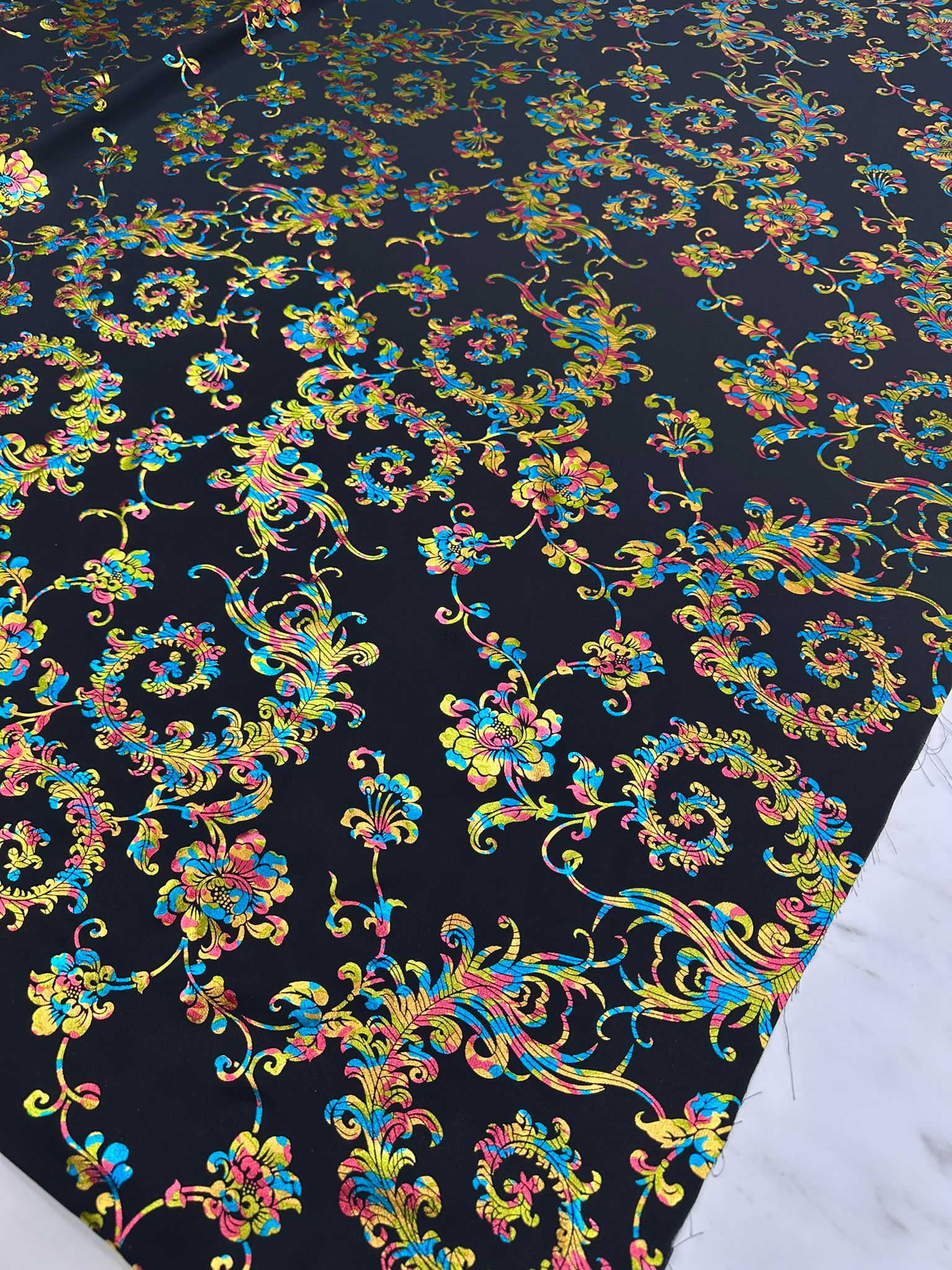 Fantazi Ürün Holagram Çiçek Desen Elbise Etek Gömlek Şalvar