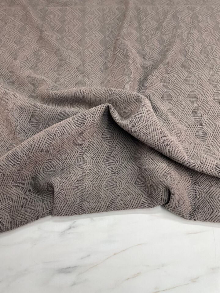 Kahverengi Örme Kaptone Elbiselik Switlik Ceketlik Kumaş