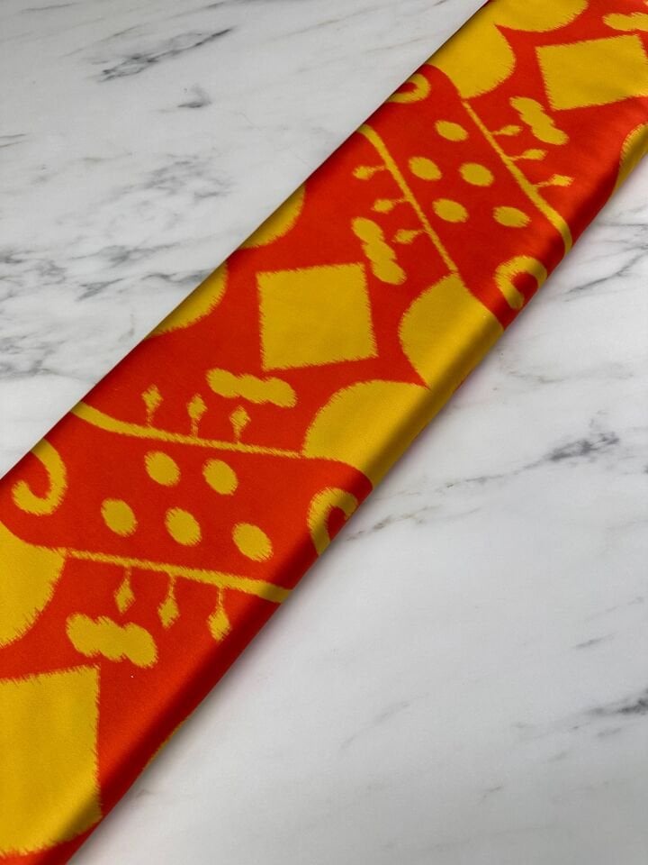 Özbek Desen Elbiselik Gömleklik Saten Kumaş