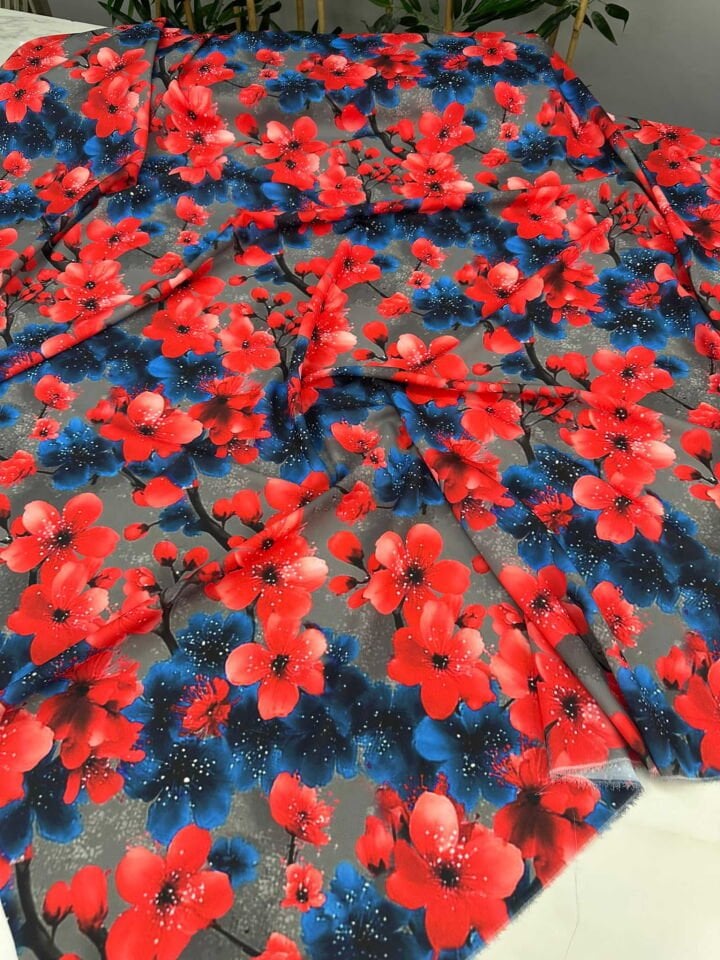 Violetti Likralı Krep Kumaş