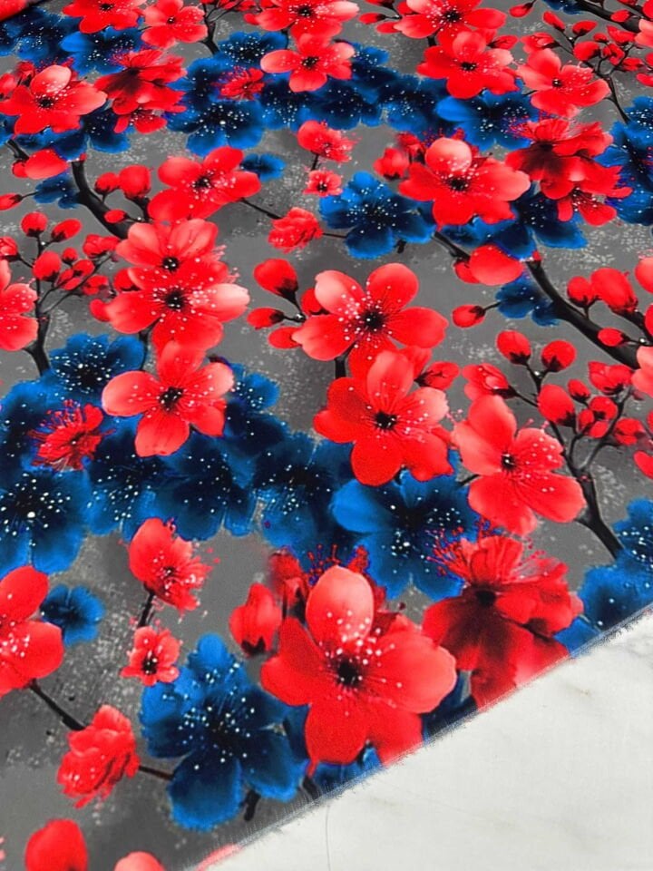 Violetti Likralı Krep Kumaş