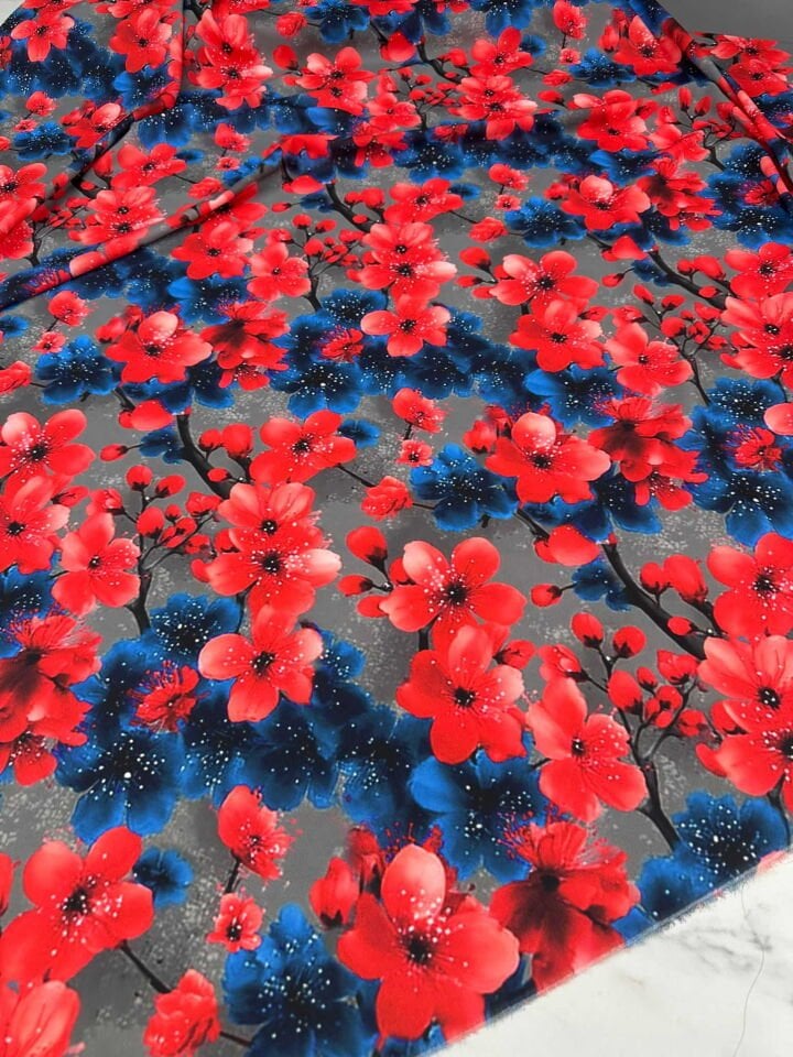 Violetti Likralı Krep Kumaş