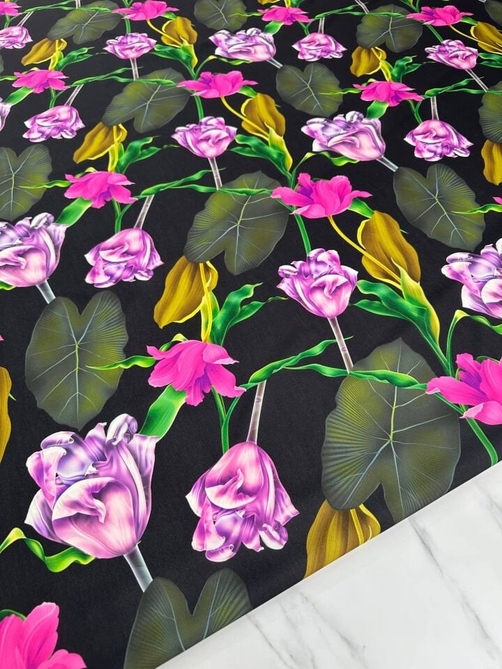 Aygülüm Desen Elbiselik Gömleklik Krep Kumaş