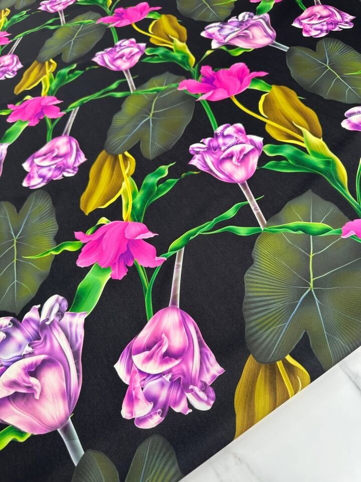 Aygülüm Desen Elbiselik Gömleklik Krep Kumaş