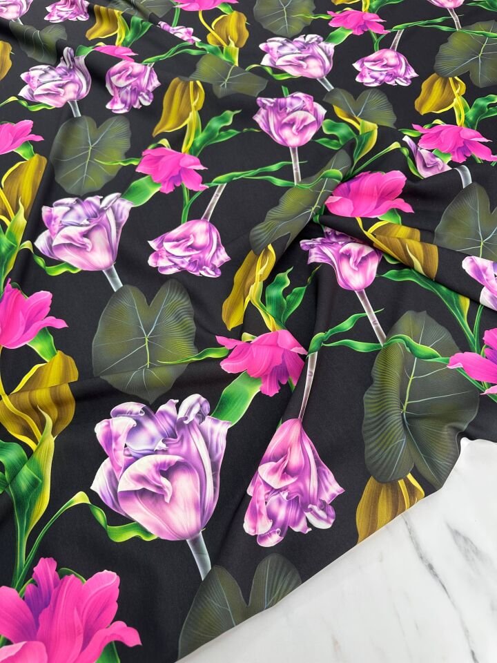 Aygülüm Desen Elbiselik Gömleklik Krep Kumaş