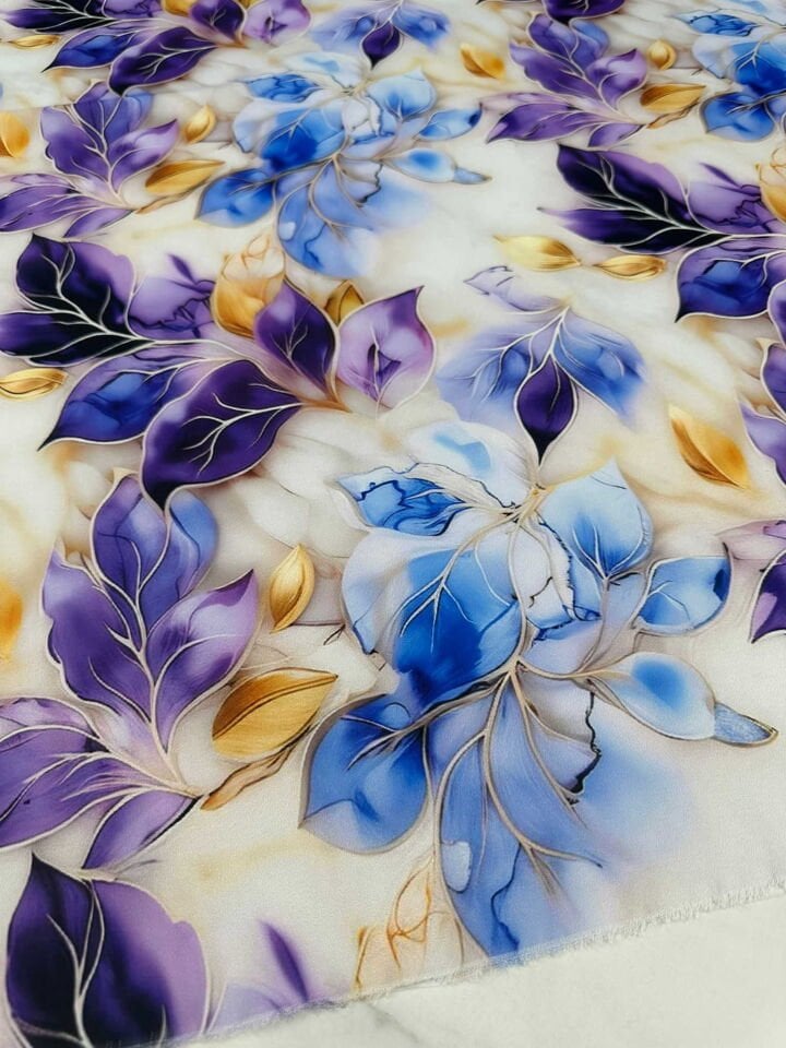 Edvaro Likralı Krep Kumaş