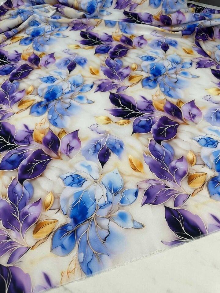 Edvaro Likralı Krep Kumaş