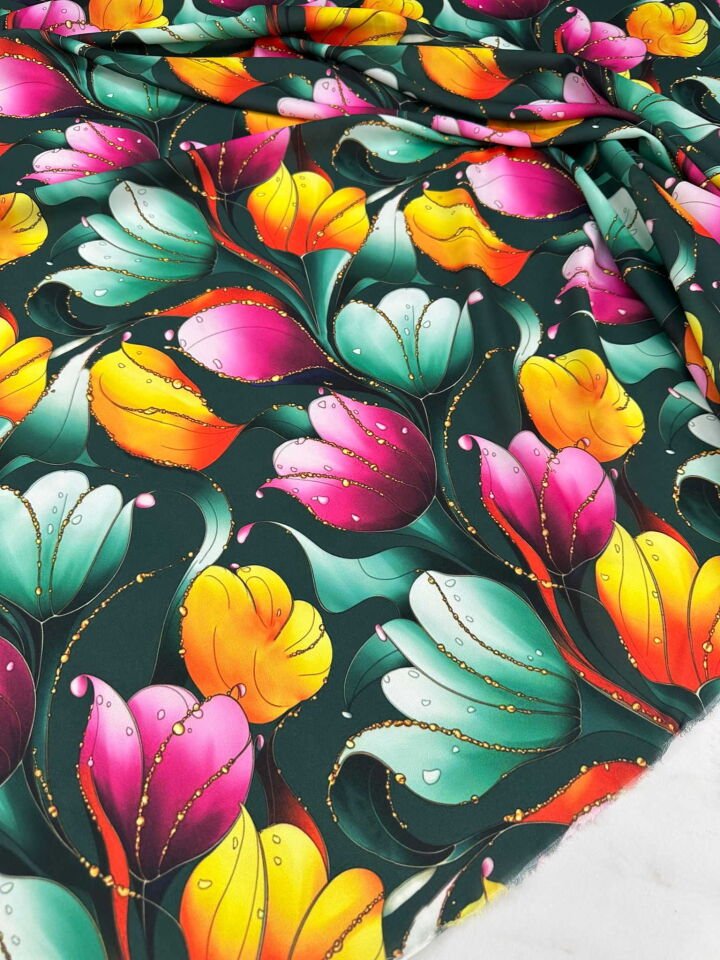 Lalezar Likralı Krep Kumaş