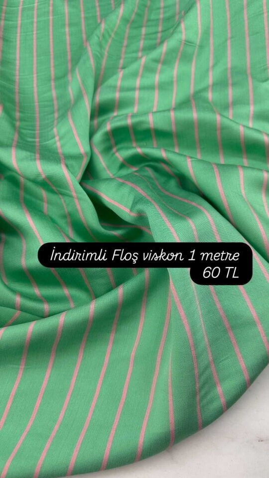 İndirimli Filoş Çizgili Viskon Elbise Etek Pantolon Tunik