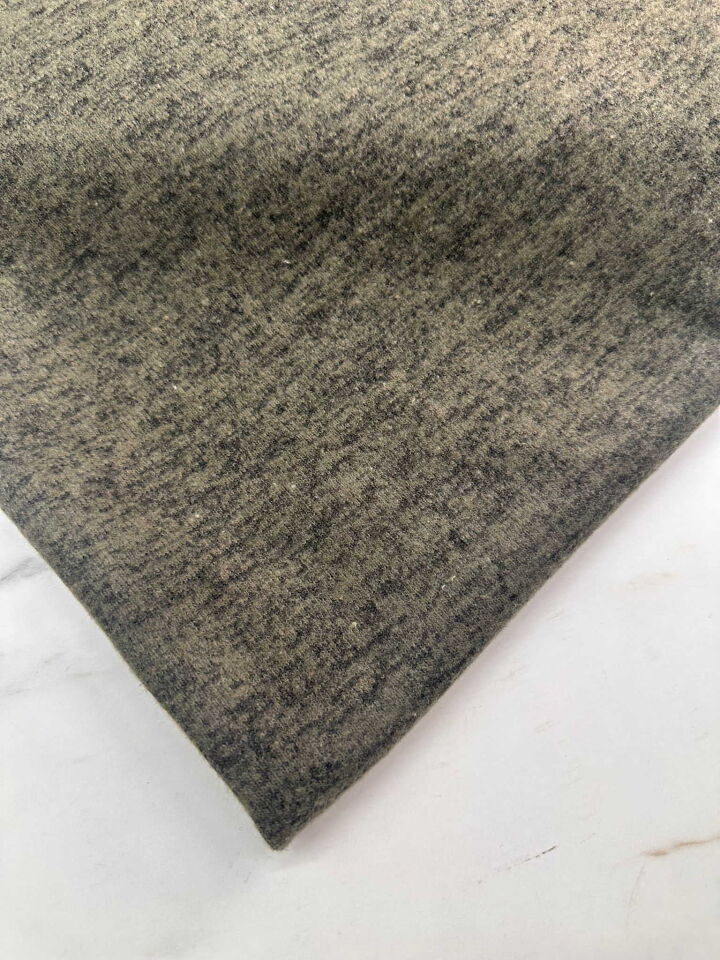 Kışlık Haki Örme Kumaş Elbise Etek Ceket Tunik