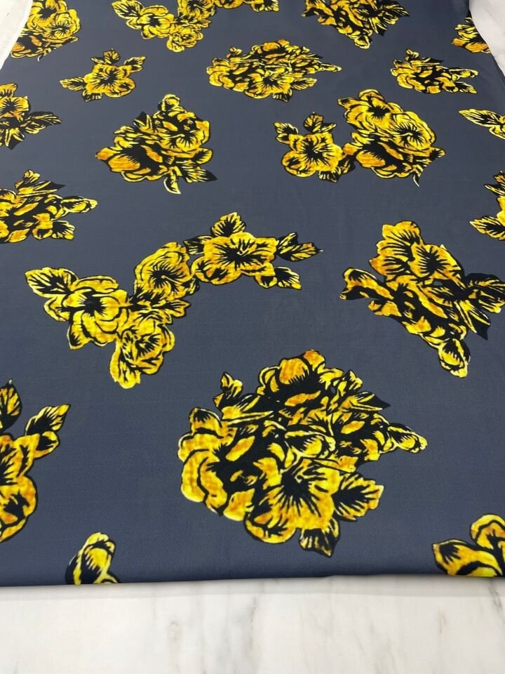 Desenli Cesika Krep Likralı Elbise Etek Gömlek Şalvar