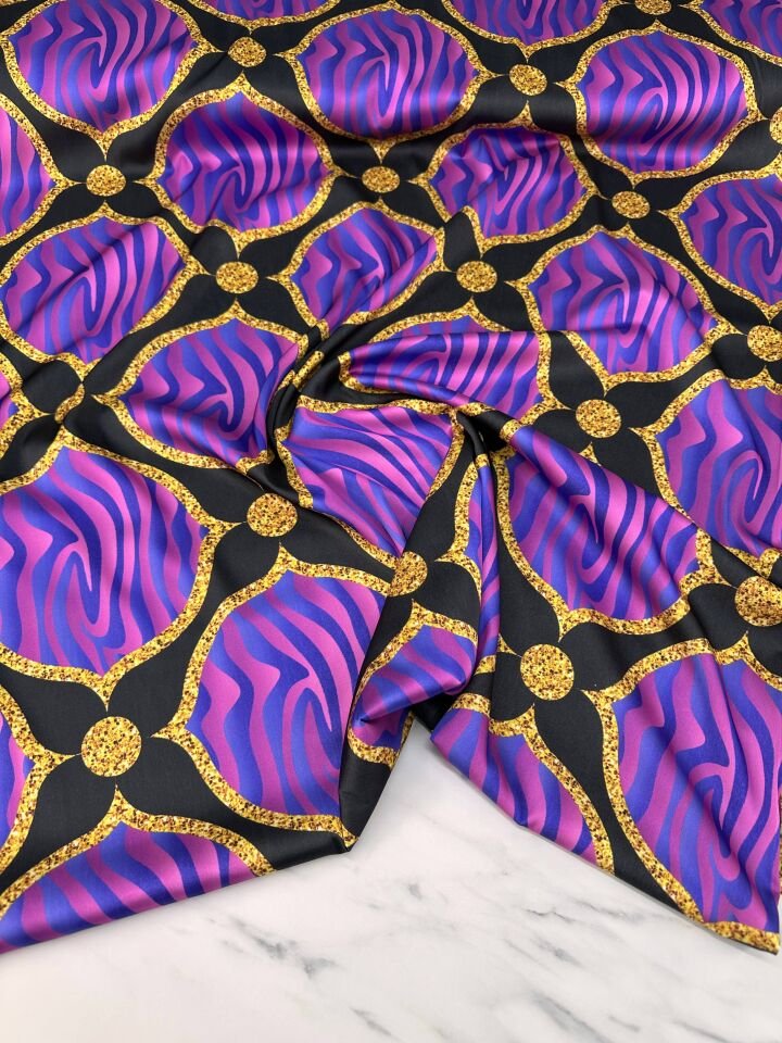 Vero Desen Elbiselik Gömleklik İpek Saten