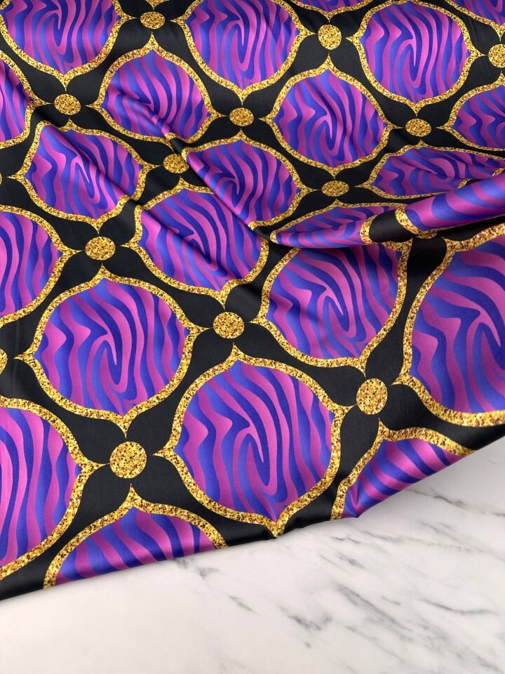 Vero Desen Elbiselik Gömleklik İpek Saten