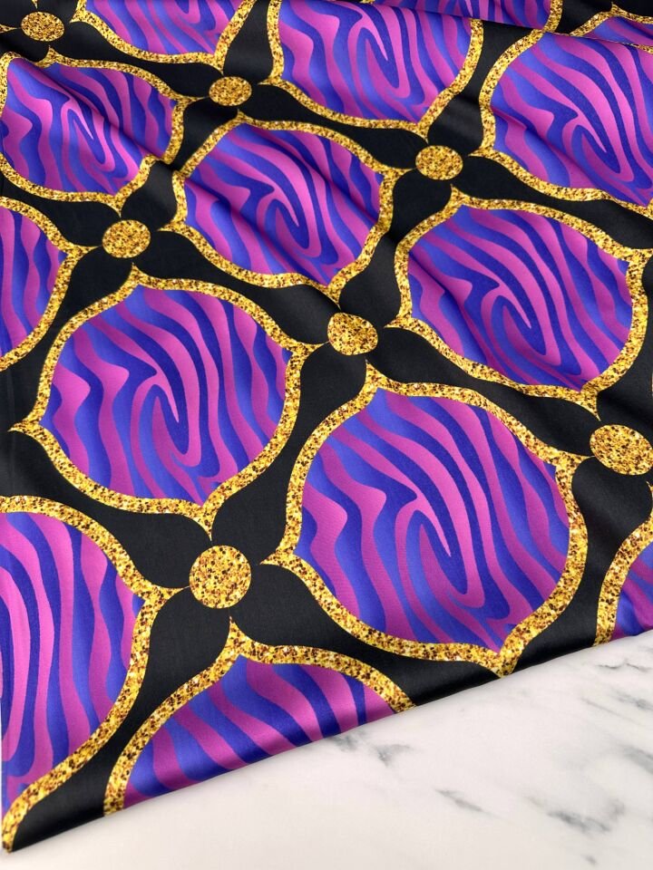 Vero Desen Elbiselik Gömleklik İpek Saten