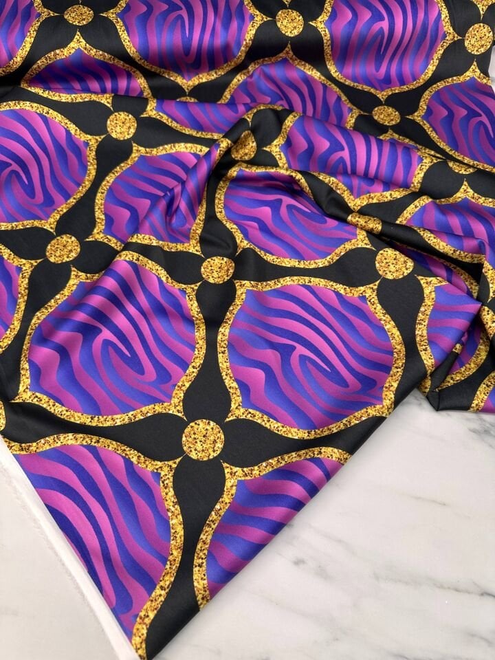 Vero Desen Elbiselik Gömleklik İpek Saten