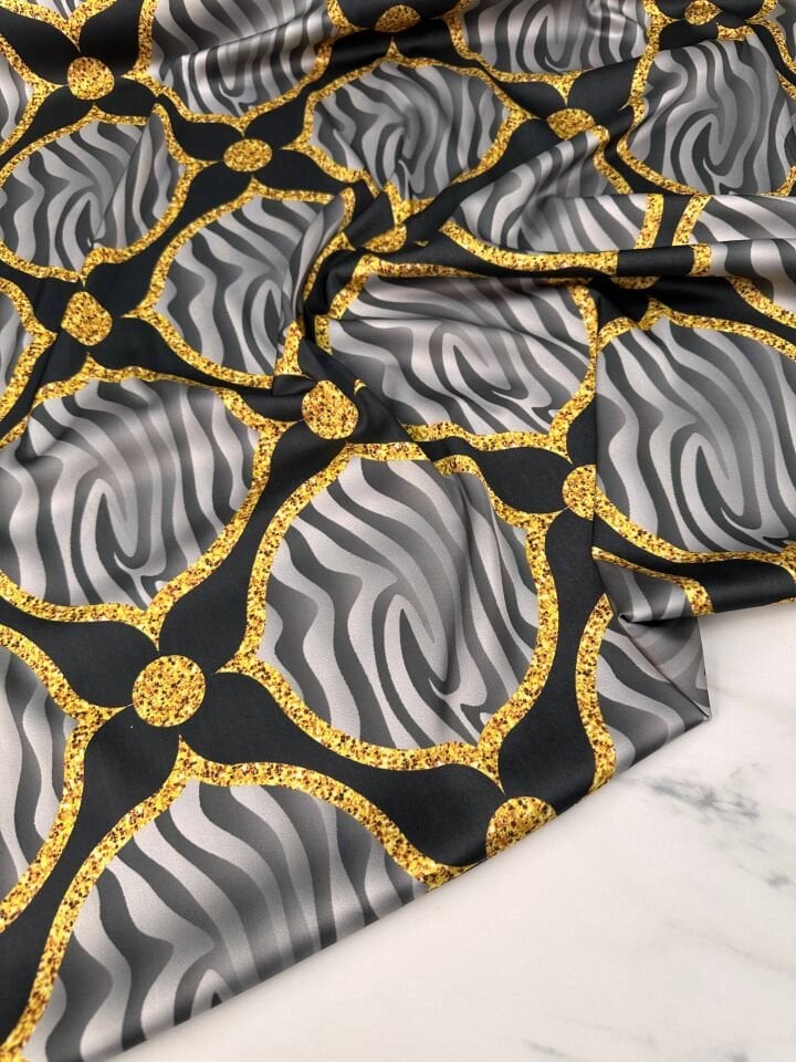 Lona Desen Elbiselik Gömleklik İpek Saten Kumaş