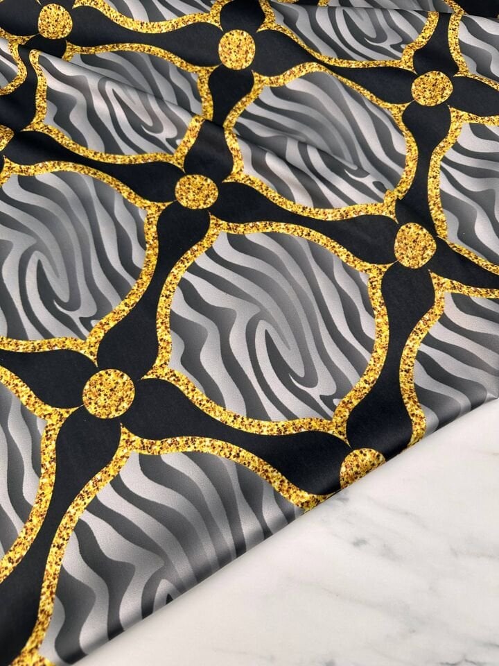 Lona Desen Elbiselik Gömleklik İpek Saten Kumaş