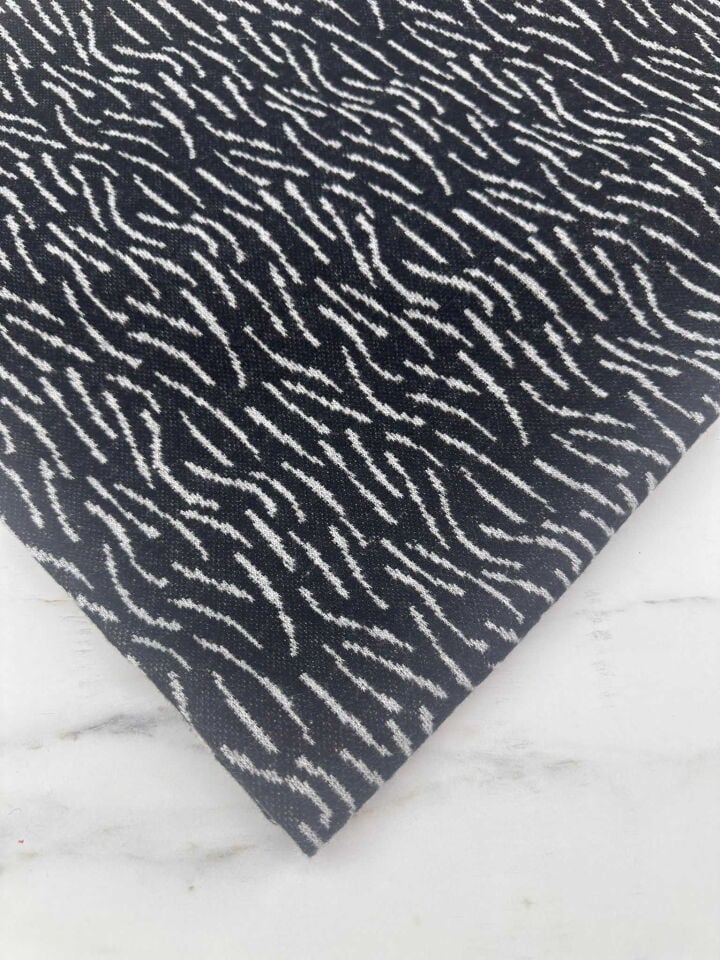 Sıyah Beyaz Kırçıl Desen Elbise Etek Ceket Tunik