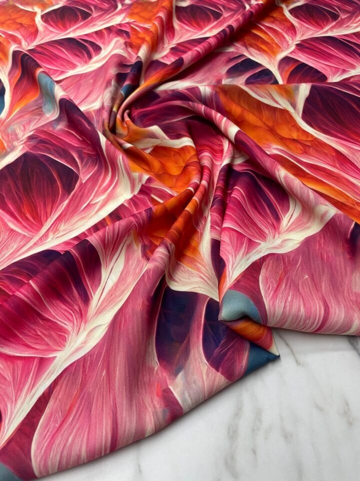 Desenli krep Kumaş Elbise etek Gömlek Şalvar