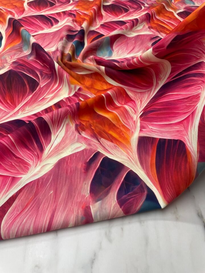 Desenli krep Kumaş Elbise etek Gömlek Şalvar