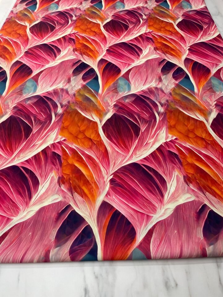 Desenli krep Kumaş Elbise etek Gömlek Şalvar