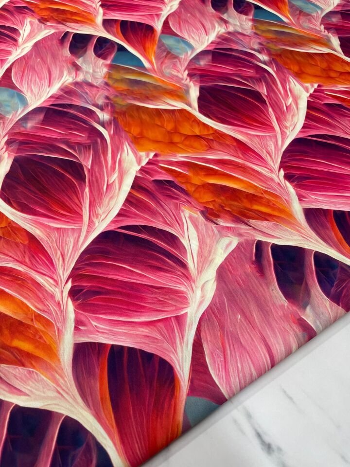 Desenli krep Kumaş Elbise etek Gömlek Şalvar