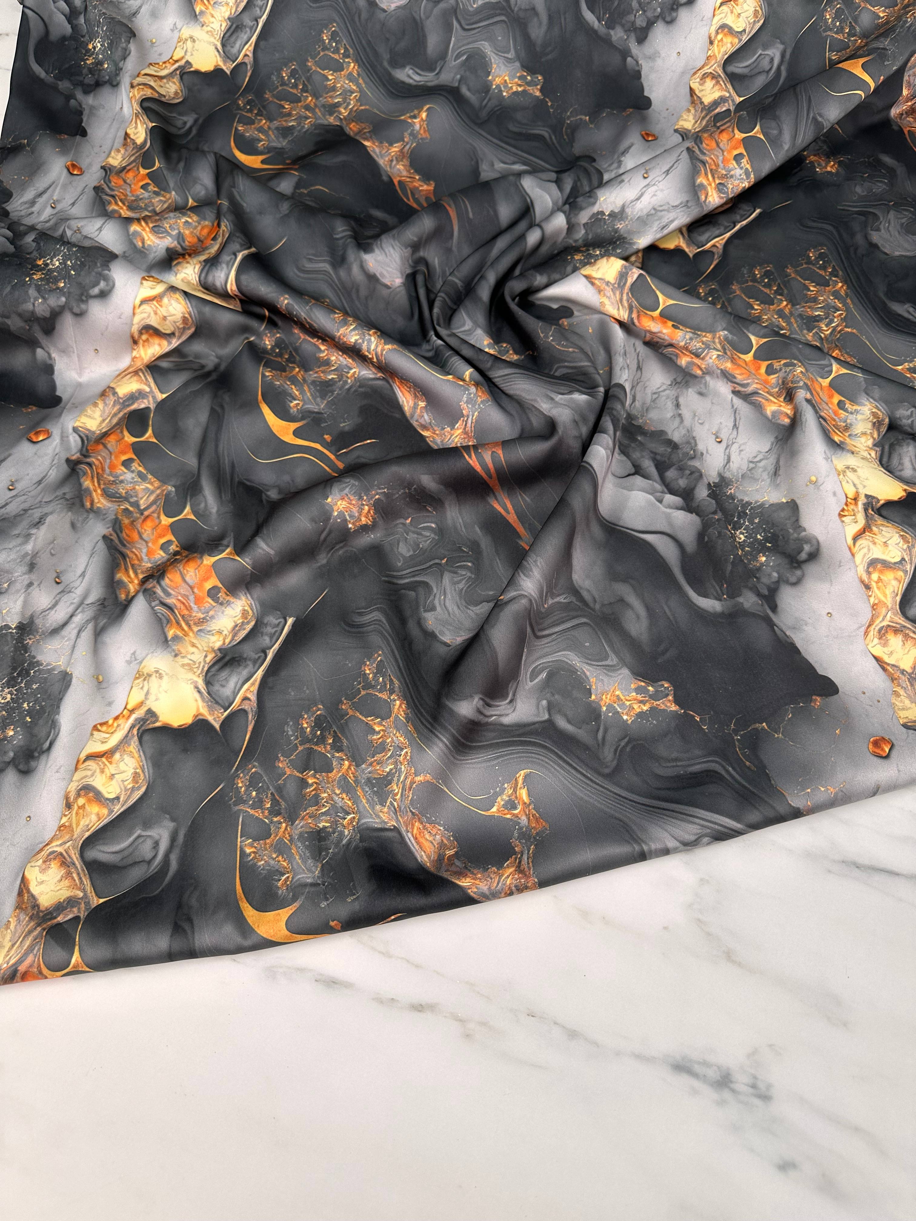 Merzo Desen Elbiselik Gömleklik İpek Saten