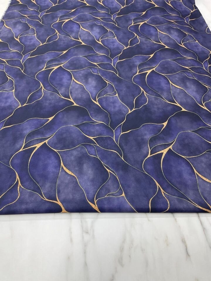 Mavi Viva Desen Elbiselik Gömleklik  Kumaş