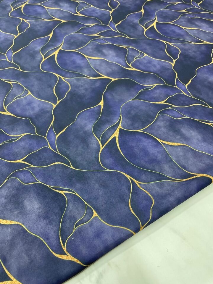 Mavi Viva Desen Elbiselik Gömleklik  Kumaş