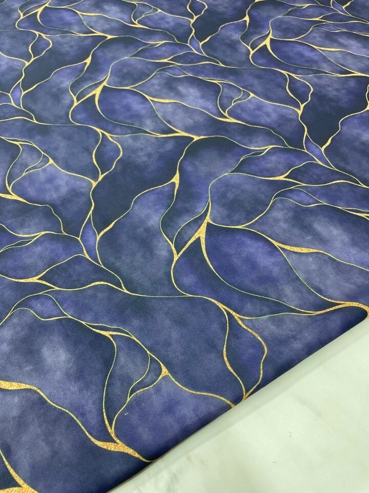 Mavi Viva Desen Elbiselik Gömleklik  Kumaş