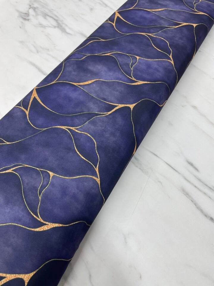 Mavi Viva Desen Elbiselik Gömleklik  Kumaş