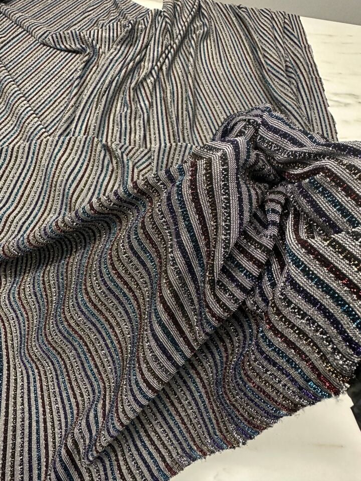 Fantazi Simli Örme Elbiselik Gömleklik Şalvarlık