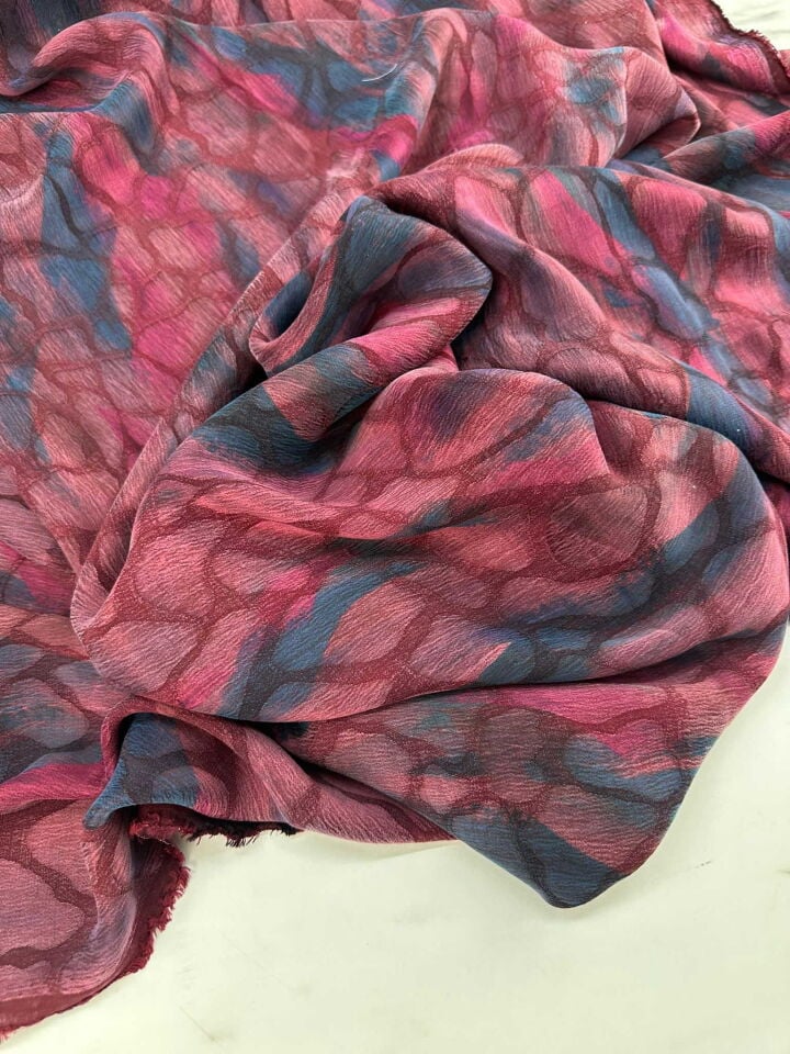 Veletti Kupra Gül İpek Kumaş