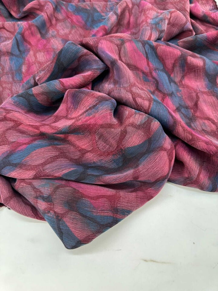 Veletti Kupra Gül İpek Kumaş