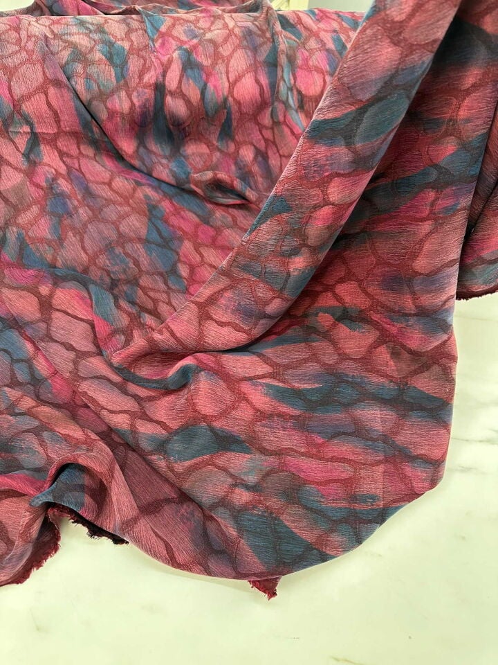 Veletti Kupra Gül İpek Kumaş