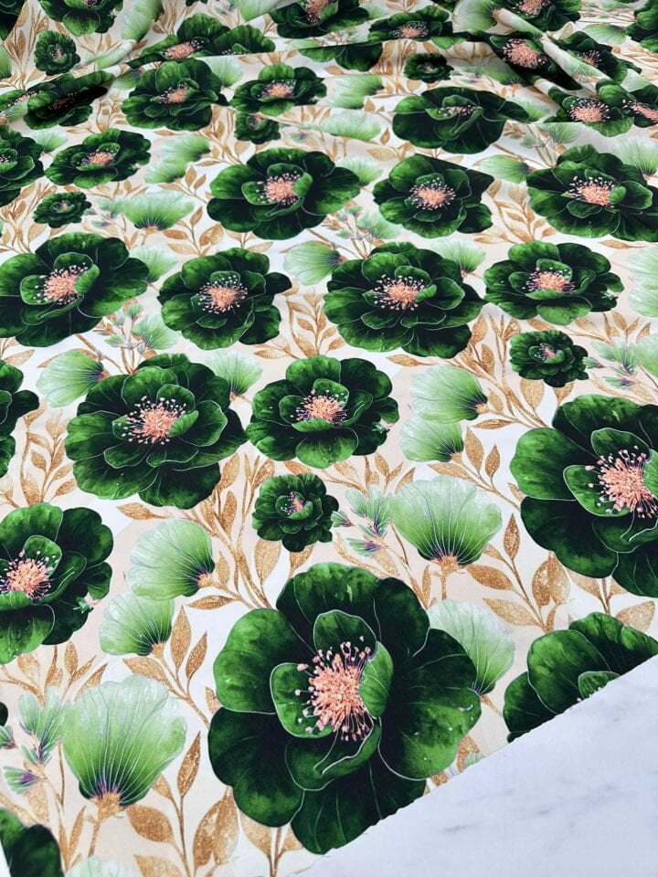 Elena Dijital Baskı Krep Kumaş