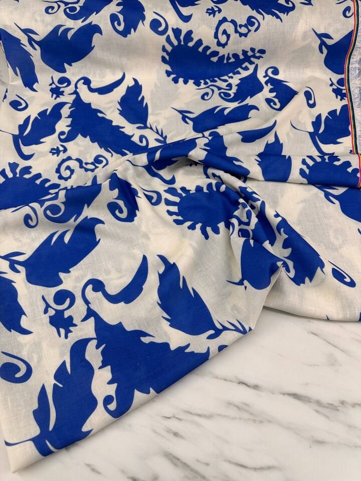 Fantazi Dijital Baskı Elbiselik Pantolonluk Keten