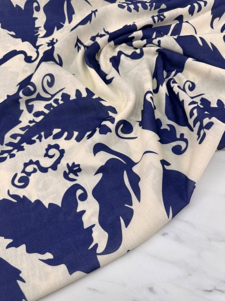 Trent Desen Elbiselik Pantolonluk Keten Kumaş