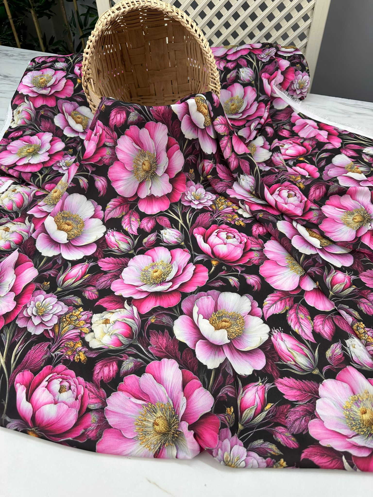 Velora Dijital Baskı Krep Kumaş