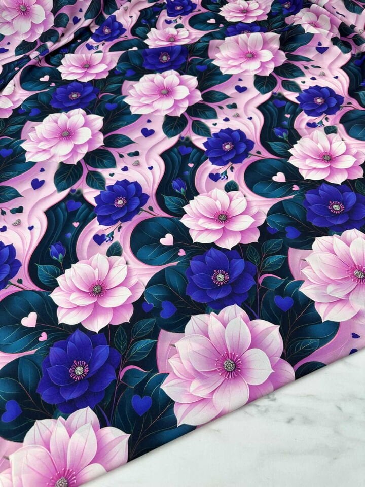 Simetre Dijital Baskı Krep Kumaş