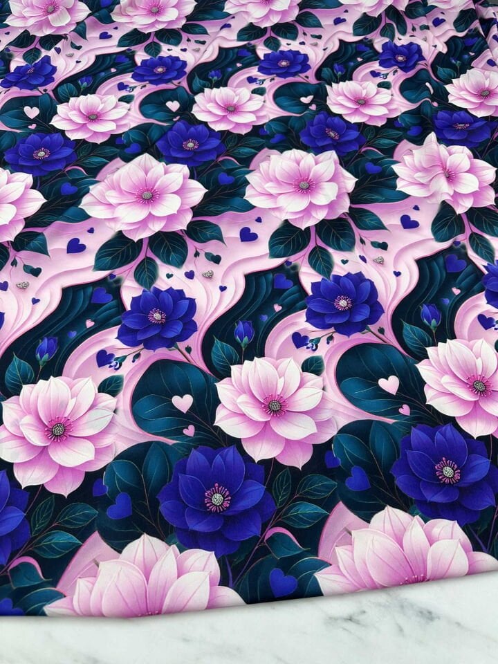 Simetre Dijital Baskı Krep Kumaş