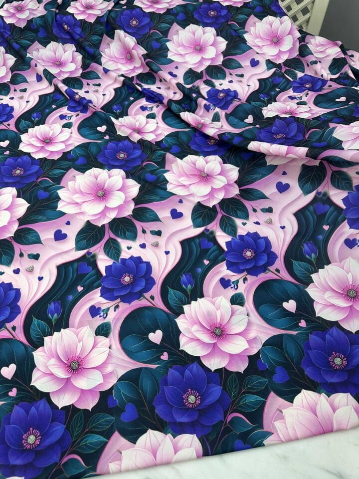 Simetre Dijital Baskı Krep Kumaş