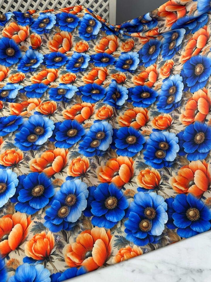 Daho Dijital Baskı Krep Kumaş