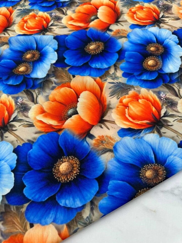 Daho Dijital Baskı Krep Kumaş