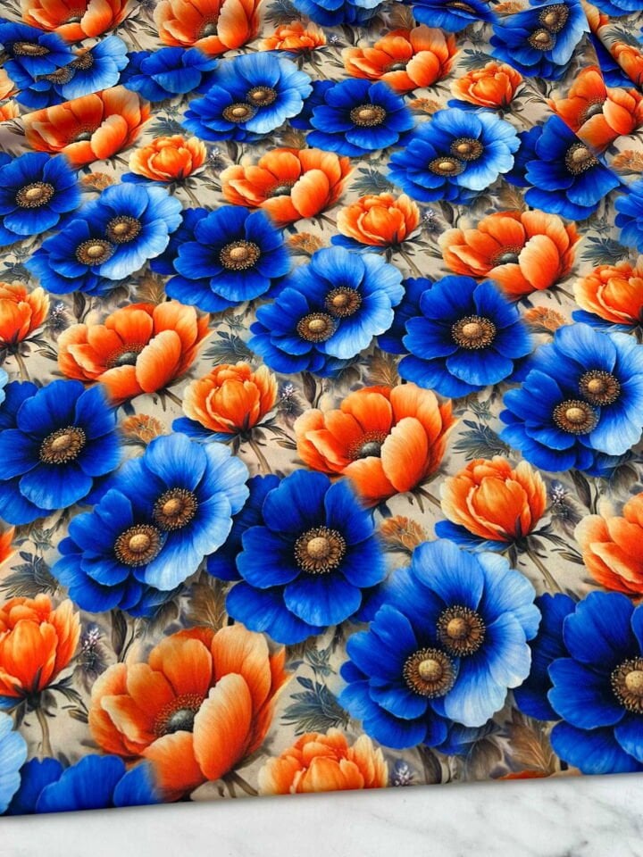 Daho Dijital Baskı Krep Kumaş