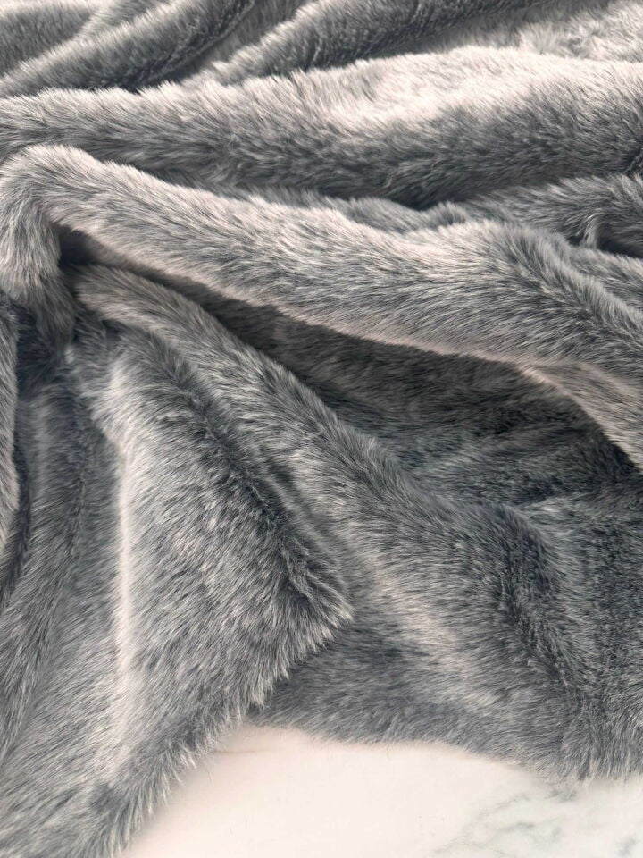 Füme Kürk Pelüş Yelek Ceket Kapşonlu Olarak Kullanabilirsiniz