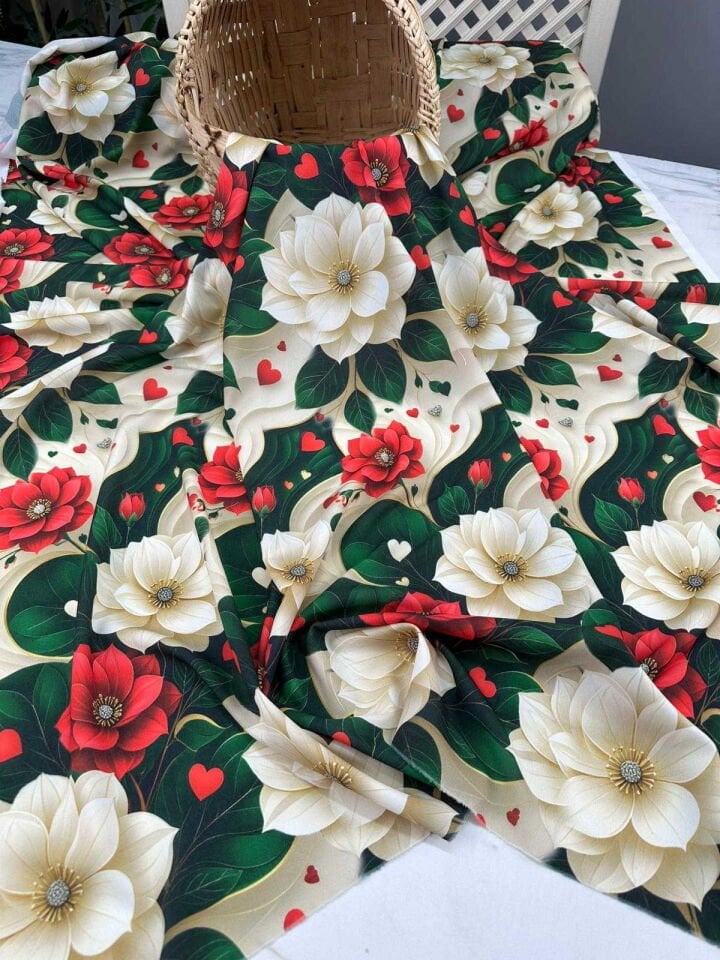 Zendara Dijital Baskı Krep Kumaş