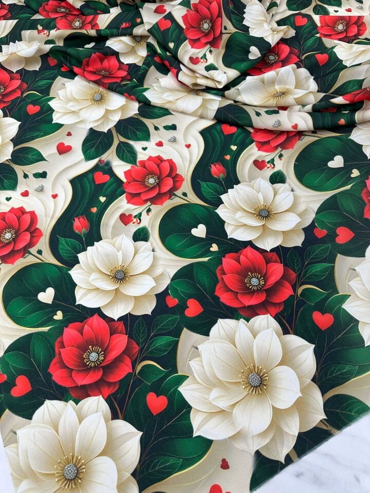 Zendara Dijital Baskı Krep Kumaş