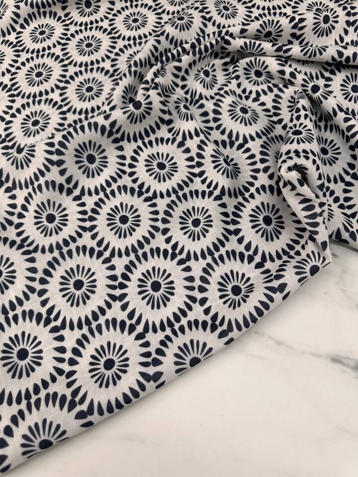 Sero Desen Elbiselik Pantolonluk Keten Kumaş