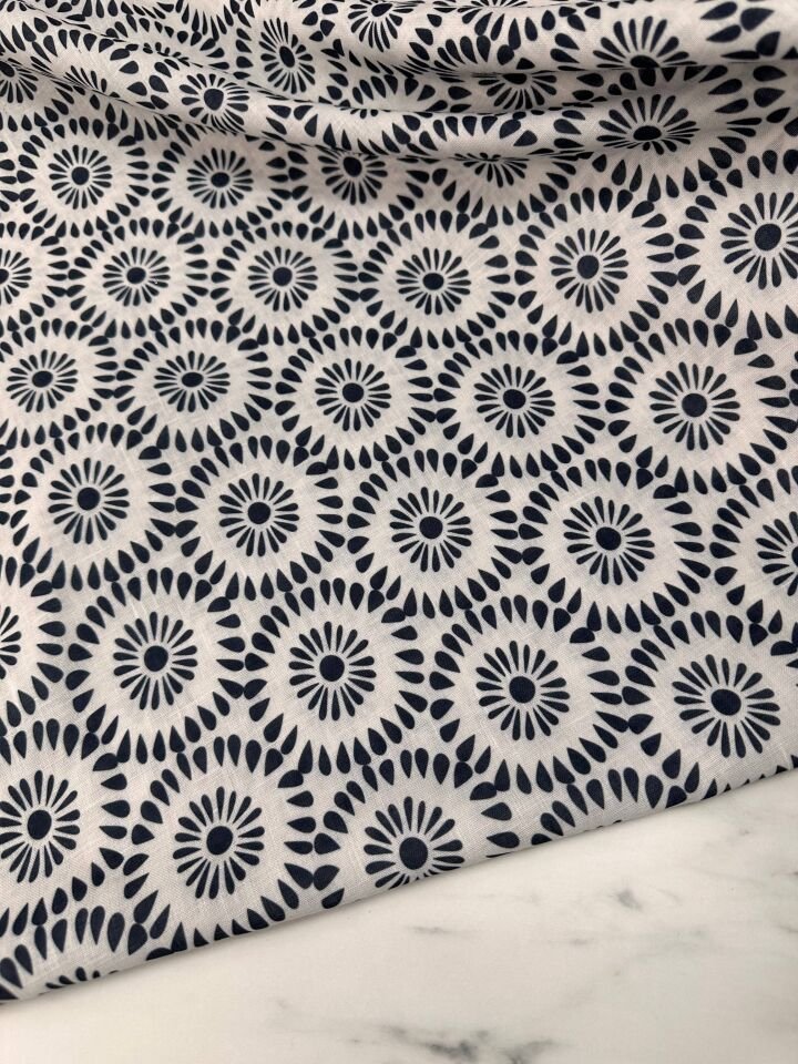 Sero Desen Elbiselik Pantolonluk Keten Kumaş